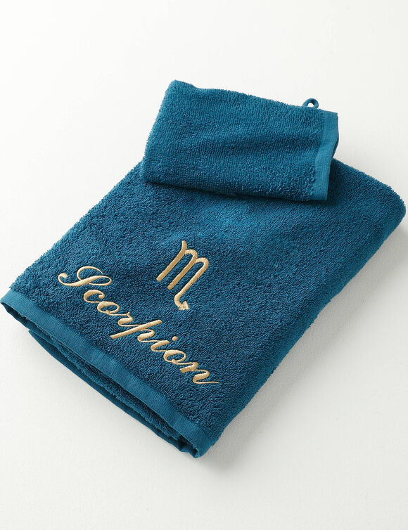 Serviettes de bain brodées Scorpion - 420g/m2 (bleu paon) Serviettes de bain brodées Scorpion - 420g/m2 (bleu paon)